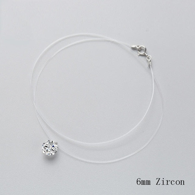 Silver Crystal Choker Necklace