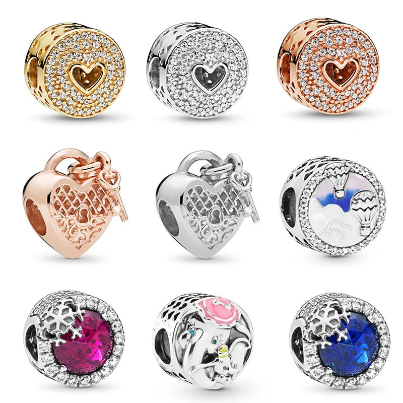 Hollow Love Charms Beads