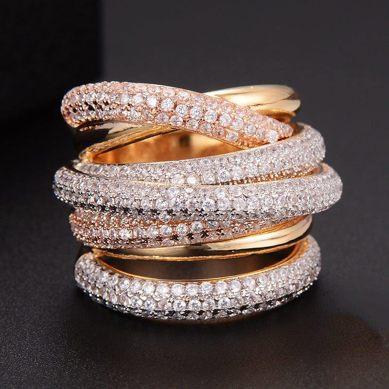 Luxury Twist Lines Finger Rings