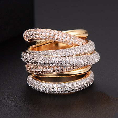 Luxury Twist Lines Finger Rings