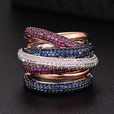 Luxury Twist Lines Finger Rings