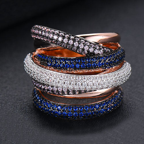 Luxury Twist Lines Finger Rings