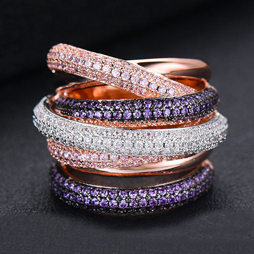 Luxury Twist Lines Finger Rings